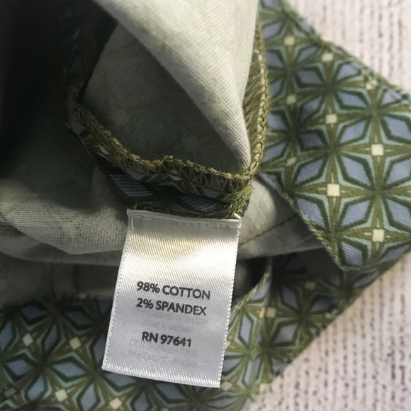 J. Jill Green Print Ankle Pants Size 8 - Picture 4 of 6